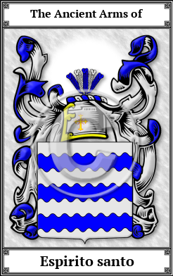 Espirito santo Family Crest Download (JPG) Book Plated - 600 DPI
